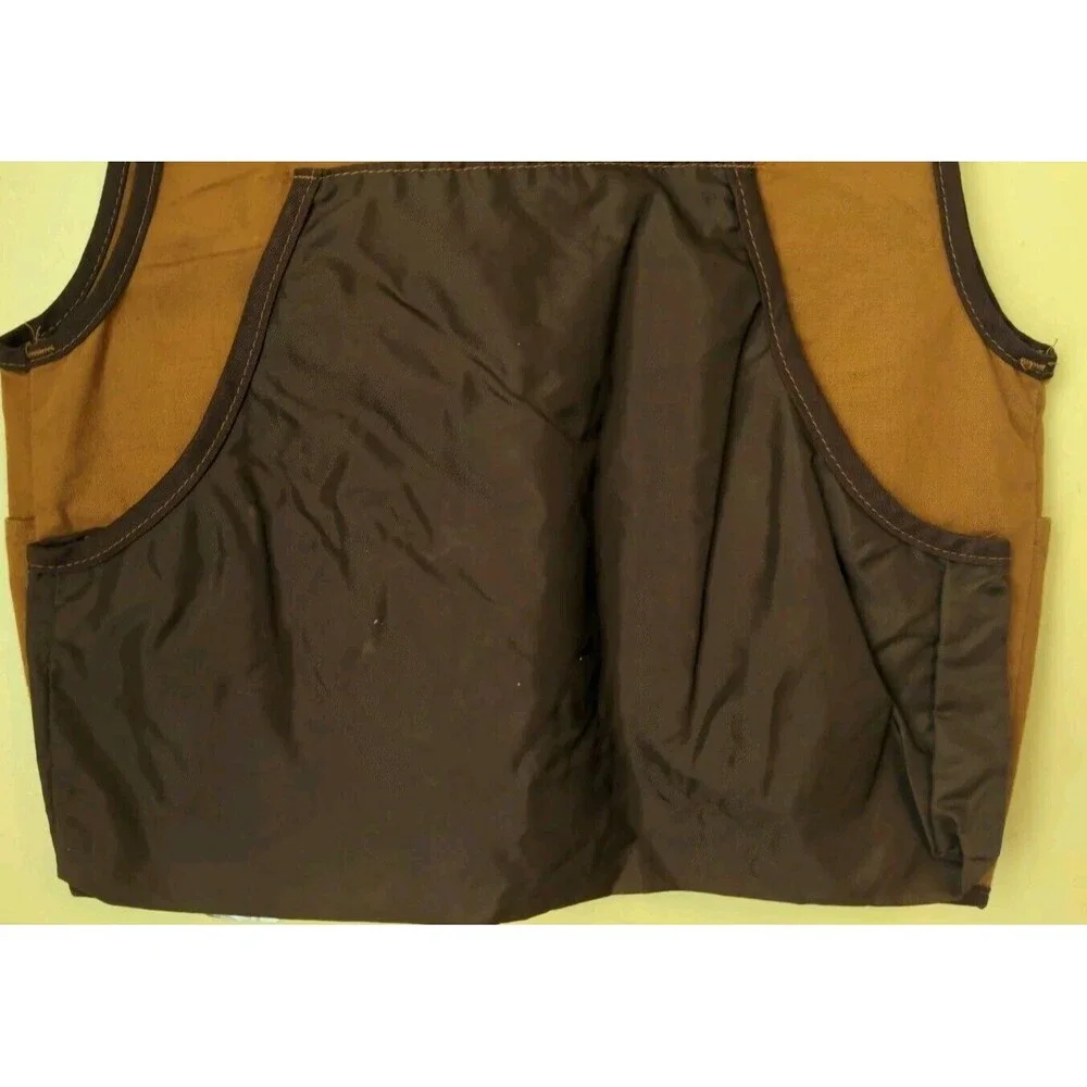 Vintage American Field Sportswear Tan Hunting Shooting Vest Trap Size Small USA